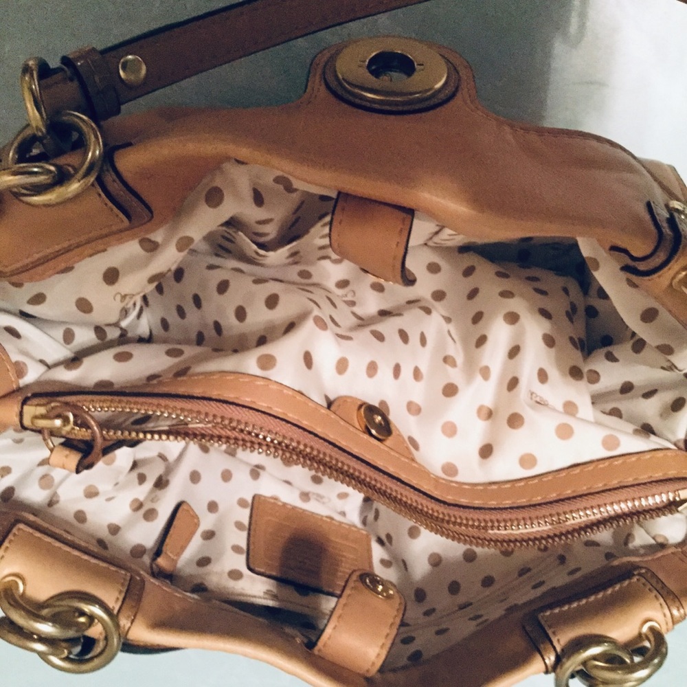 Coach Peyton Tan Carryall Shoulder Purse - Picture 7 of 8